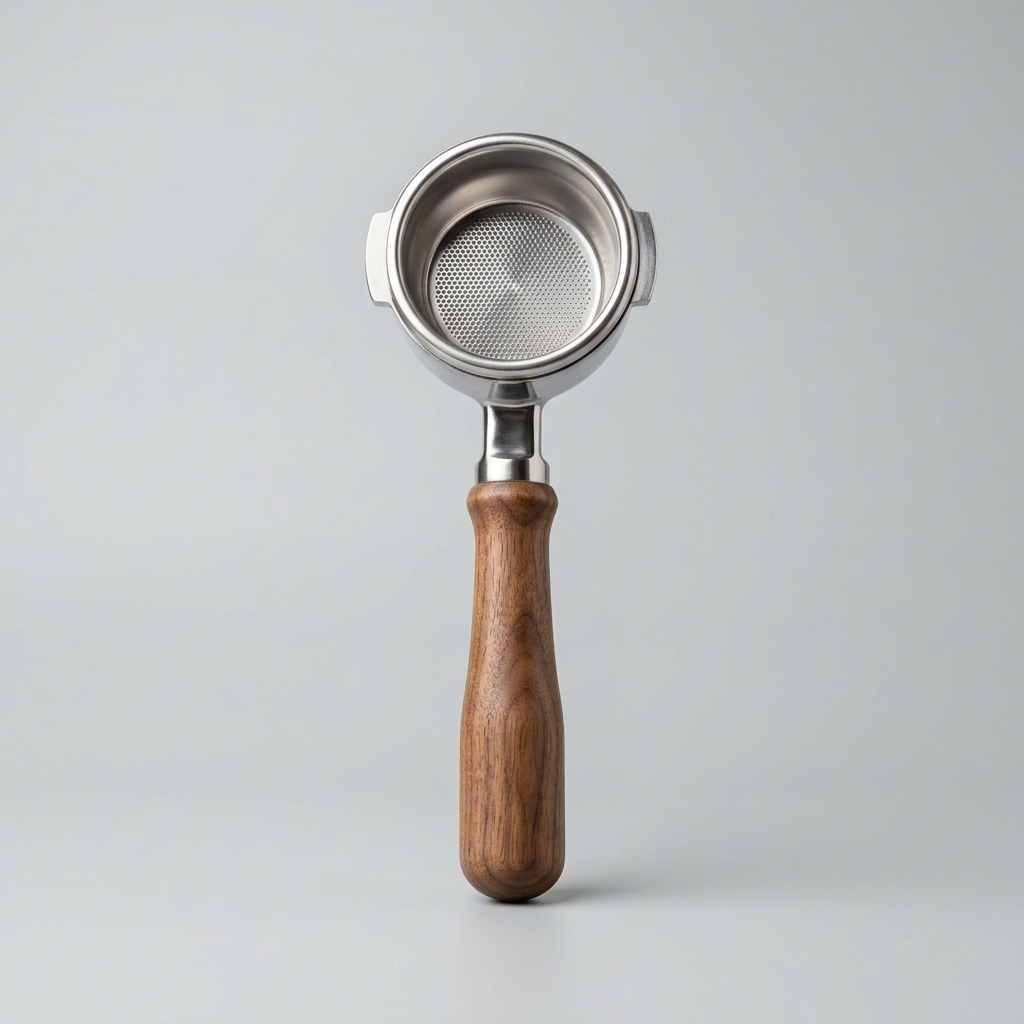 vibrantlifefu Bottomless Portafilter 58mm - Walnut Handle