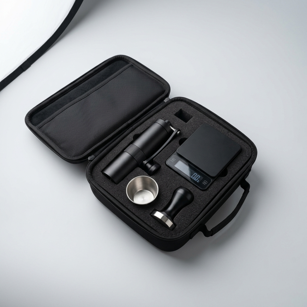 vibrantlifefu Travel Barista Kit - Compact Grinder & Scale